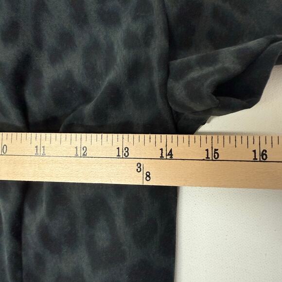 Women’s Leopard Print Short Sleeve Bodycon Dress Gray Green Size 2 - Picture 7 of 9